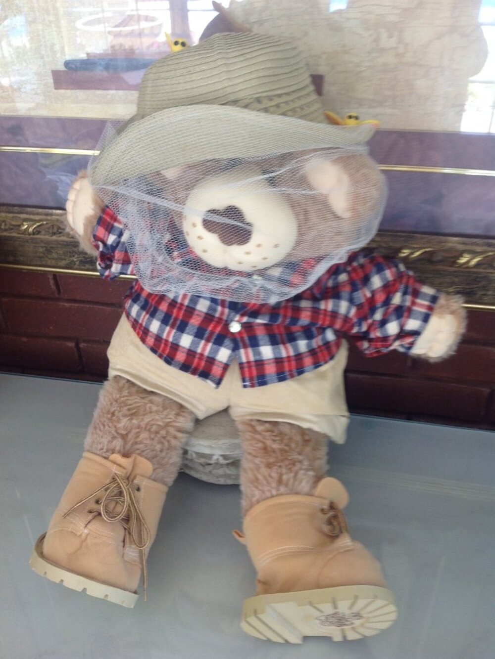 Vintage 1980s Furskins "Boone the Beekeeper" teddy bear by Xavier Roberts
